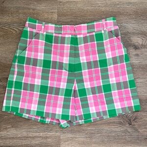 Plaid Pink and Green Women's Shorts